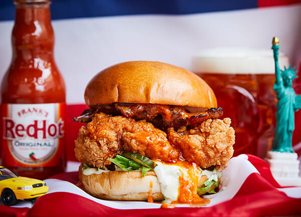 Crispy fried chicken special burger from Honest Burgers