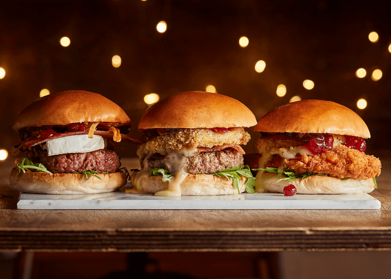 Christmas burgers at honest